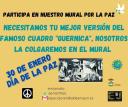 Cartel Día de la Paz mural cuadro Guernika Enero 2021